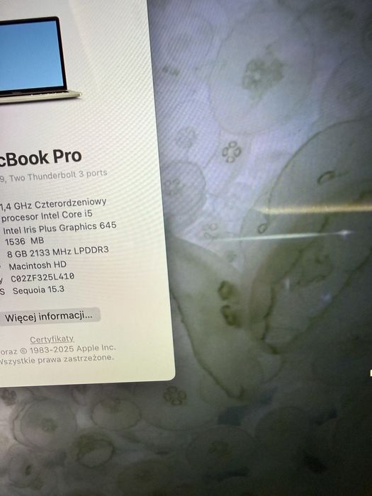 Apple Macbook Pro 2019 13 cali 250GB touch bar