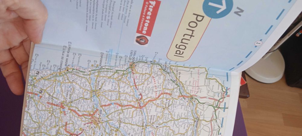 Mapa Portugal Lisboa/Porto 1999