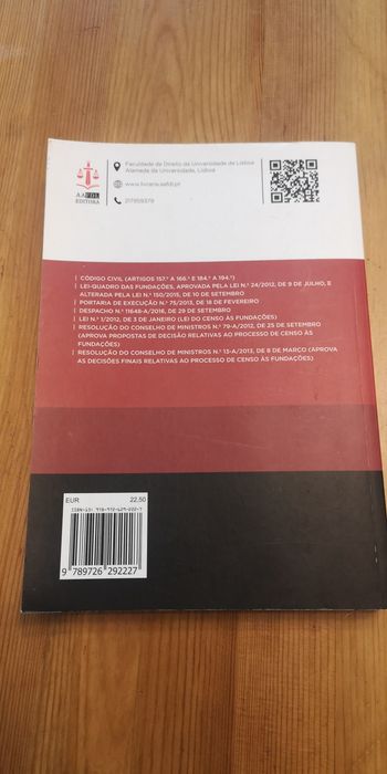 "Colectânea de Direito das Fundações" LIVRO NOVO
