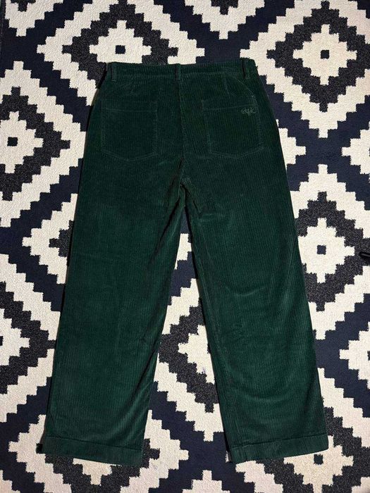 Продам нові вельветові брюки темно зеленого коліру