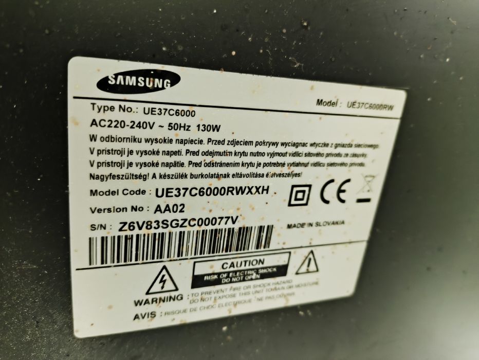 Telewizor Samsung 37 cali + Dekoder WIWA DVB-T2 H.265