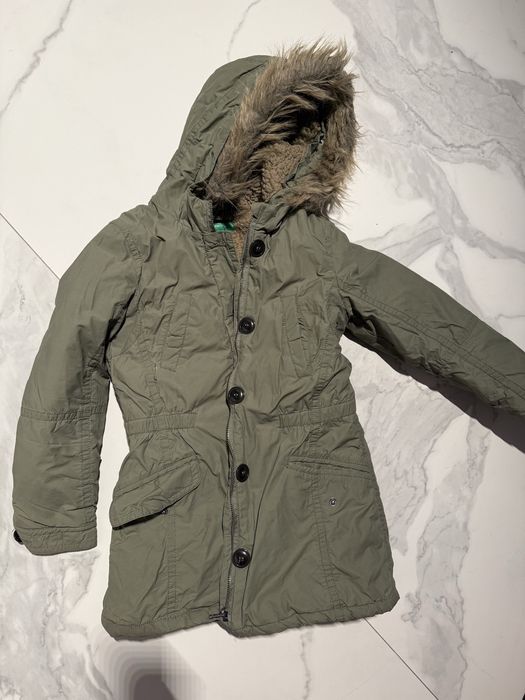 Płaszczyk khaki 10 lat Benetton