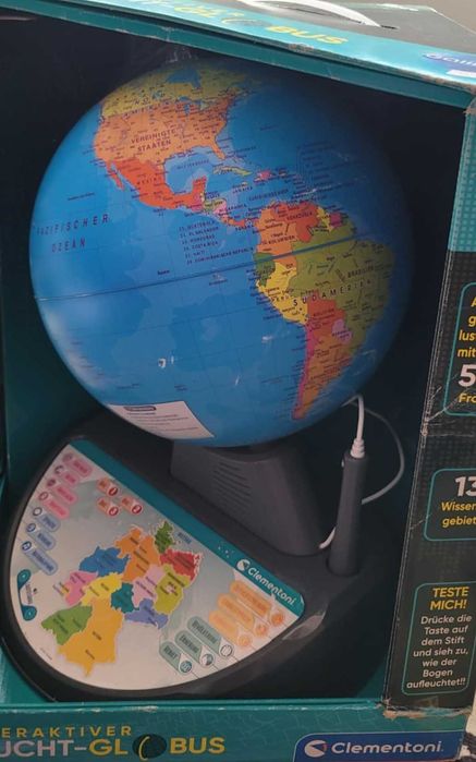 Interaktywny świecący globus j.niemiecki