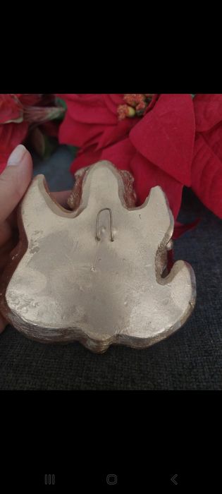 Trio de anjos dourados para pendurar