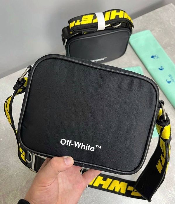 Off-White Hard Core сумка чорна через плече нейлонова чоловіча мужская