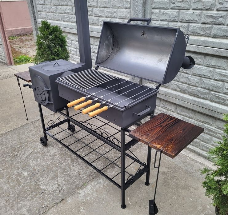 3/5мм! БАГАТОФУНКЦІОНАЛЬНИЙ! Мангал Коптильня з Пічкою під/под Казан