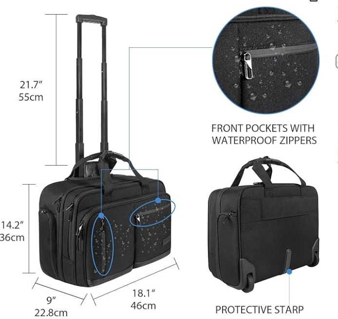 Torba biznesowa na kółkach na laptopa