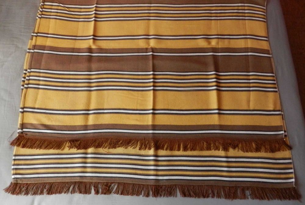 Stara rustykalna narzuta kapa koc frędzle 200x120 PRL vintage retro