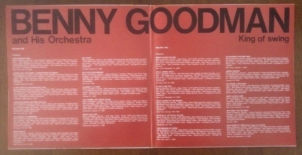 Benny Goodman disco de vinil "King Of Swing"