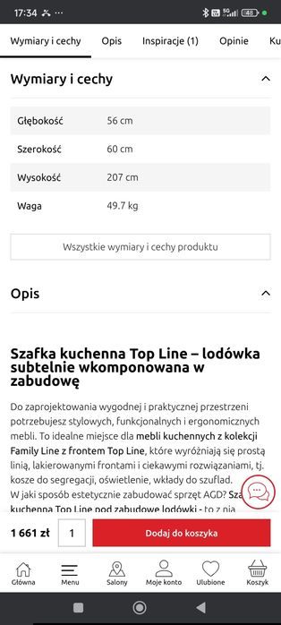 Meble kuchenne szafka