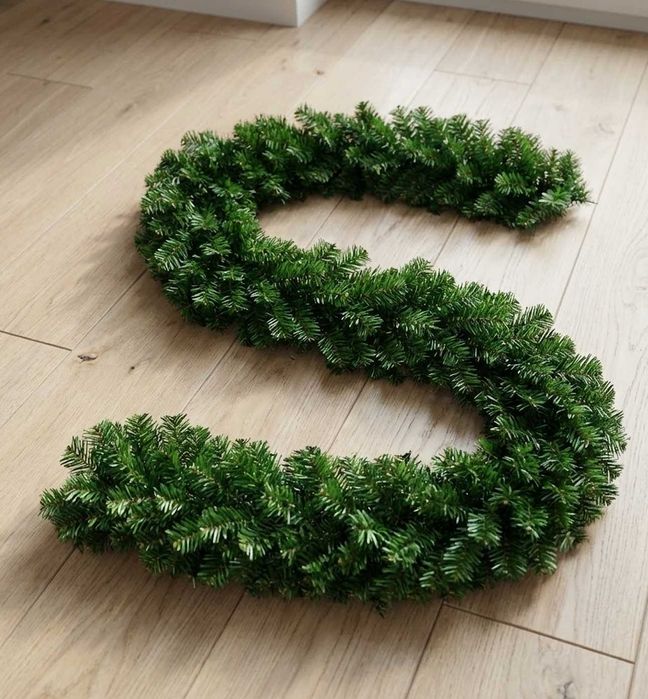 XXL 270CM Girlanda Świąteczna Choinkowa Stołowa Zielona Schody GRATISY