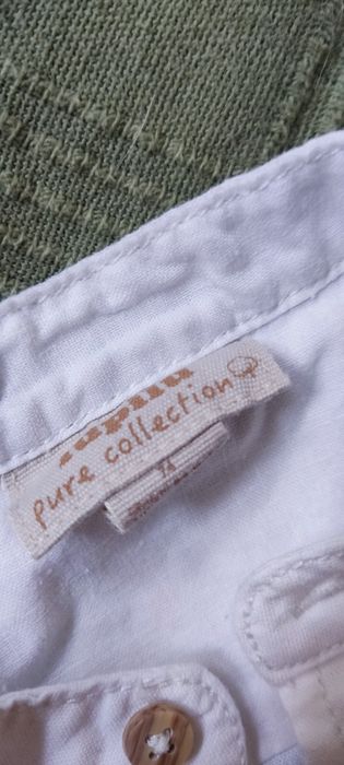 Lniana koszula niemowlęca r. 74