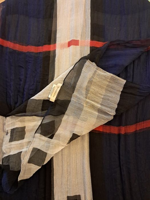 Szal chusta Burberry jedwab
