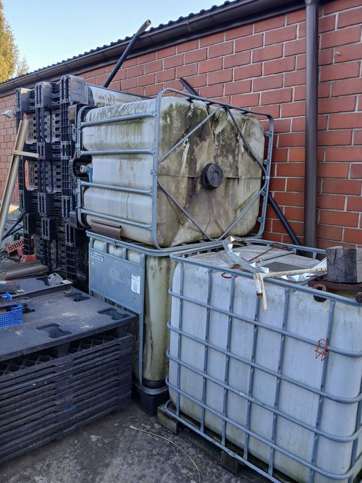 Mauzer 1000 litrów, zbiornik na wodę na palecie