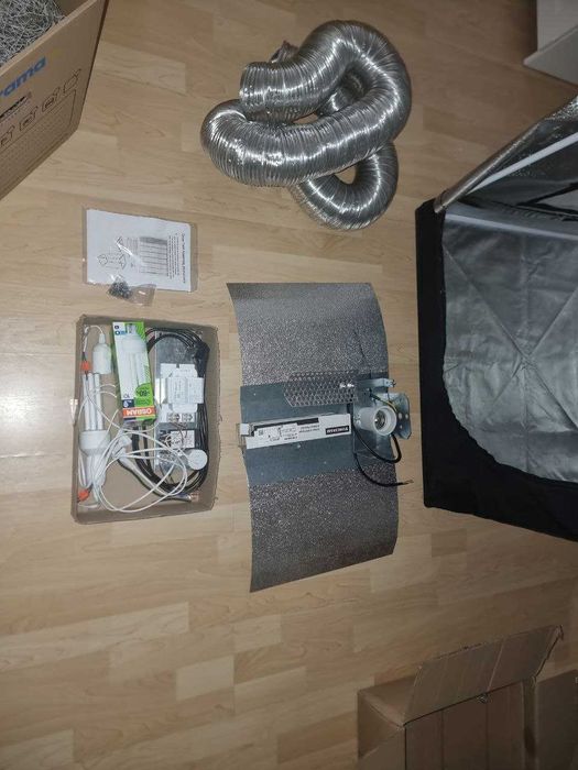 Zestaw do uprawy roślin Namiot 160x80x80, lampy sodowa+CFL, odbłyśnik