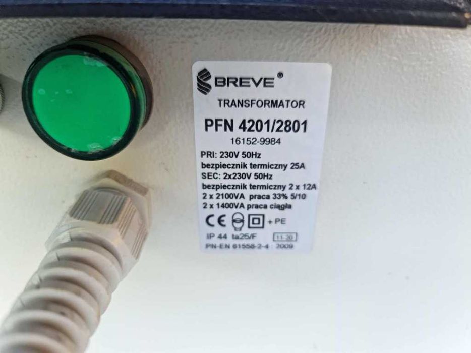 Transformator Separacyjny jednofazowy PFN 4201/2801 BREVE