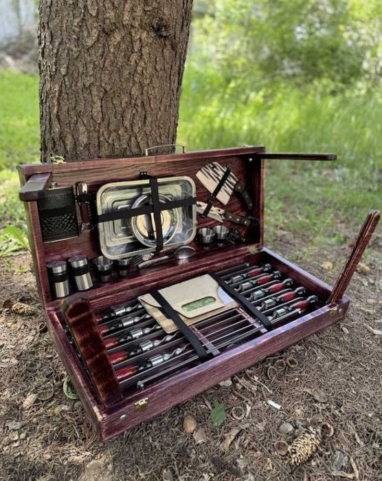 Супер круті набори шампурів у кейсі на подарунок! Шампура нержавійка!