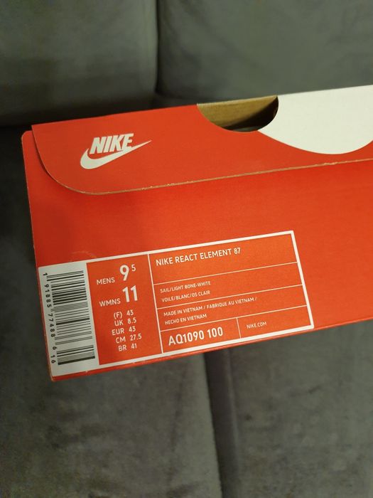 Nike react element 87 bone OG DS 9.5US