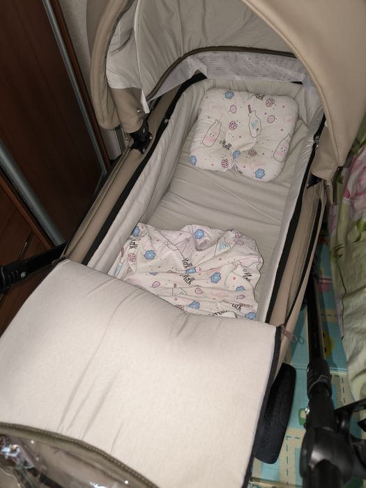 Дитяча коляска 2 в 1. Еко шкіра.