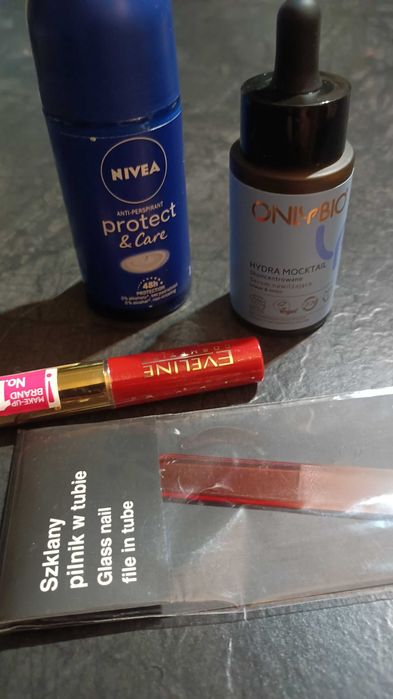 zestaw nowych kosmetyków ONLYBIO Nivea Eveline