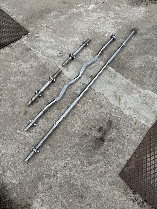 Zestaw Gryfów Siłownia fi 30mm Łamany Prosty Hantle