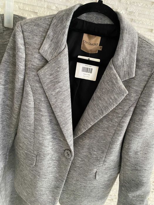 Cocomore piękny nowy garnitur szary melanż marynarka spodnie
