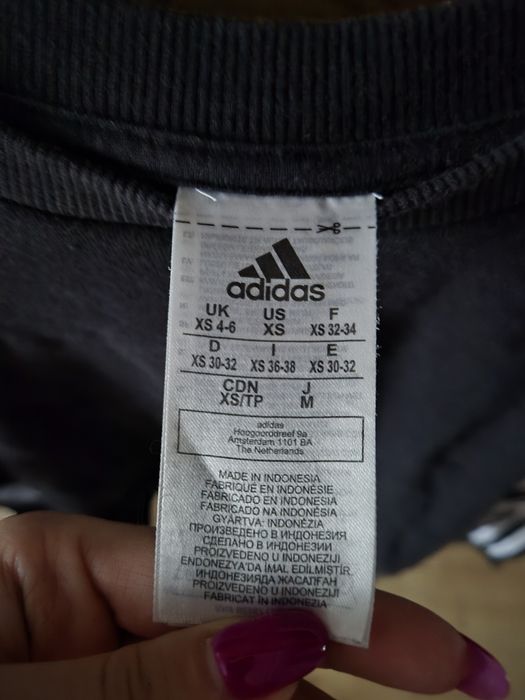 Bluza, bluzka sportowa, adidas, czarna bluza