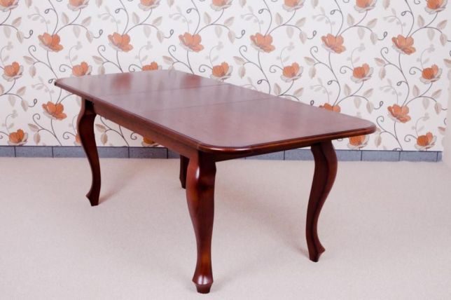 Stół 160 - 210cm elementy litego drewna 6 - 8 osób