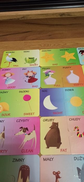 Przeciwieństwa gra układanka kształty puzzle