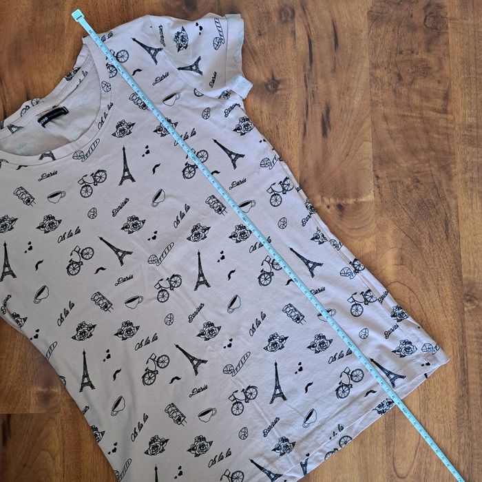 Damska bluzka koszulka z krótkim rękawem, Paryż, Cropp, rozmiar S