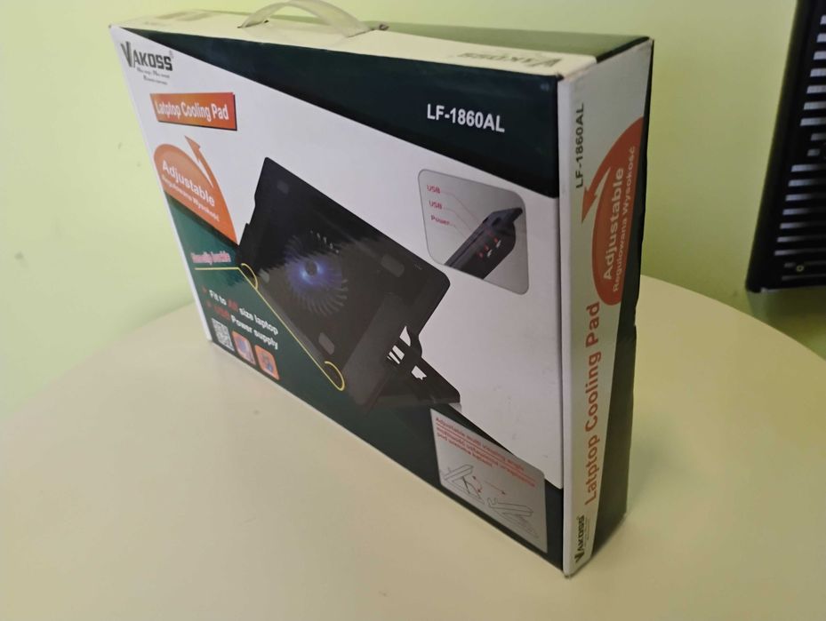 Podstawka chłodząca VAKOSS do laptopa 17 cali LF-1860AL Czarny