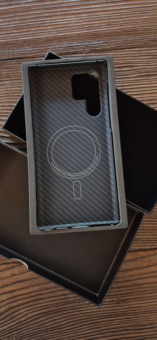 Чохол для Samsung Galaxy s22 ultra carbon з Magsafe