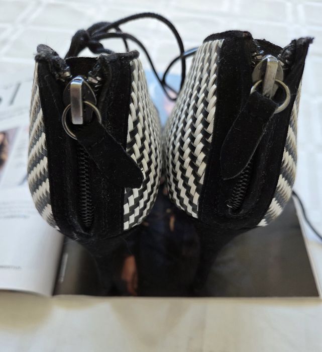 ZARA Basic szpilki 39 czarno-białe wiązane | hit | oryginalne
