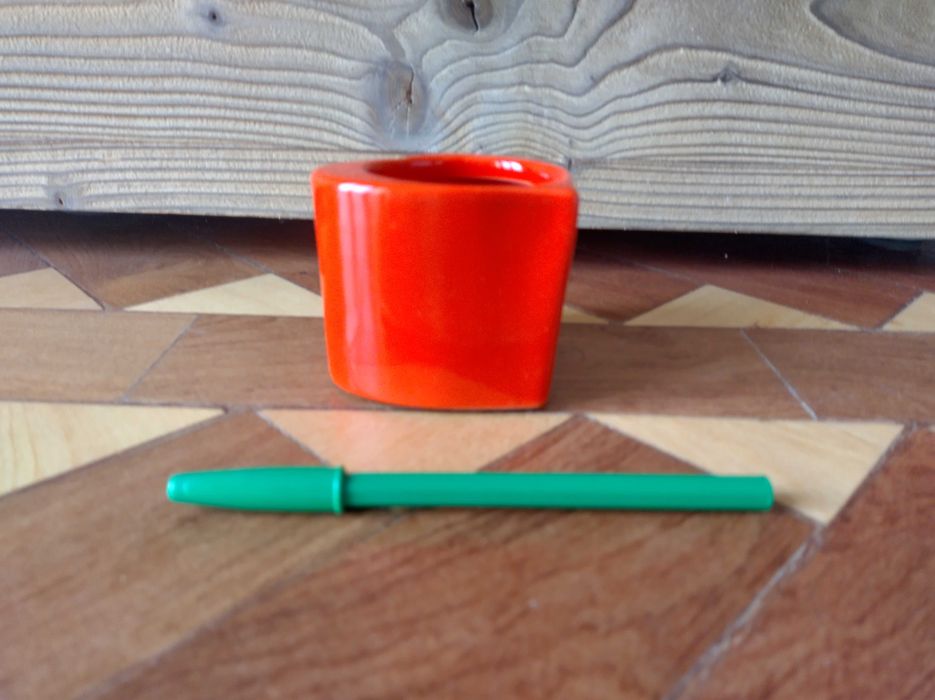 Pote Coração Vermelho em Cerâmica