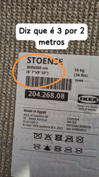 Tapete Ikea na cor cinza STOENSE  200x300