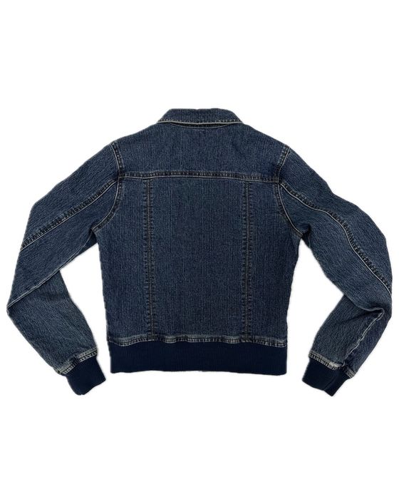 Джинсовка Cropped Heavy Denim Jacket Cuffs Detail opium custom y2k rap