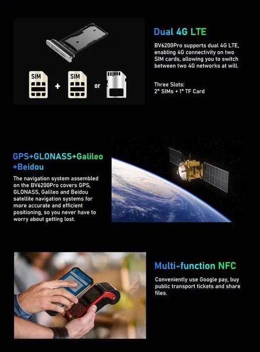 Смартфон Blackview BV6200 Pro 6/128Gb 13000mAh NFC Octa Core Global