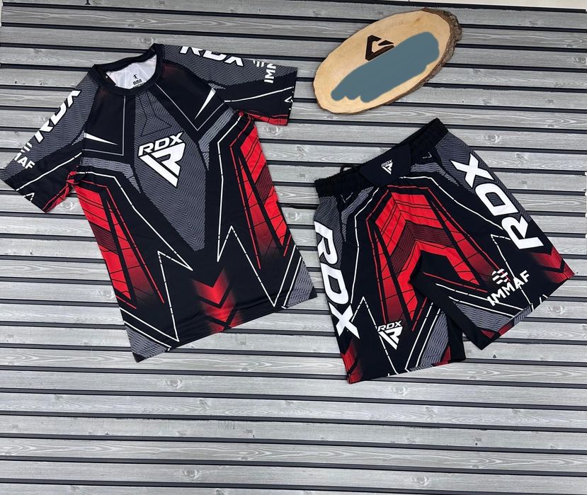 Комплект для тренування, рашгард Hayabusa, RDX, Bad boy футболка і шор