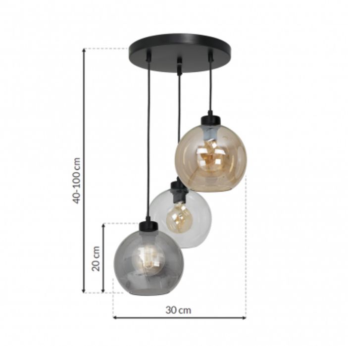 Lampa Wisząca Sofia Mix 3XE27 Milagro MLP6585