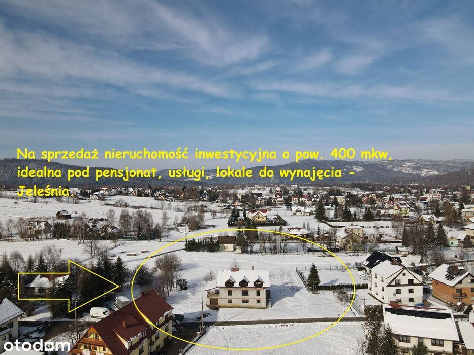Nieruchomość inwestycyjna 400 mkw pod pensjonat/mieszkania na wynajem.
