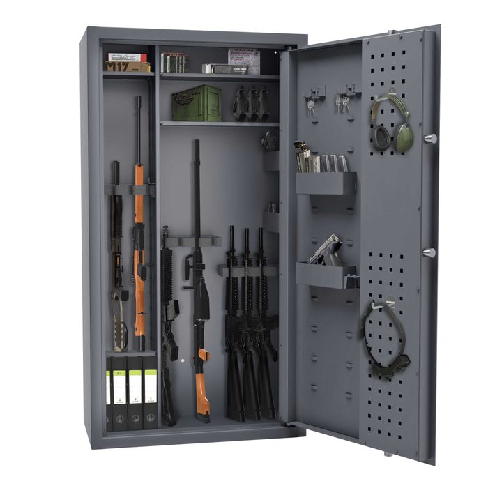 Szafa na broń Arsenał DS1263 z przegrodą, zamek kluczowy Klasa S1