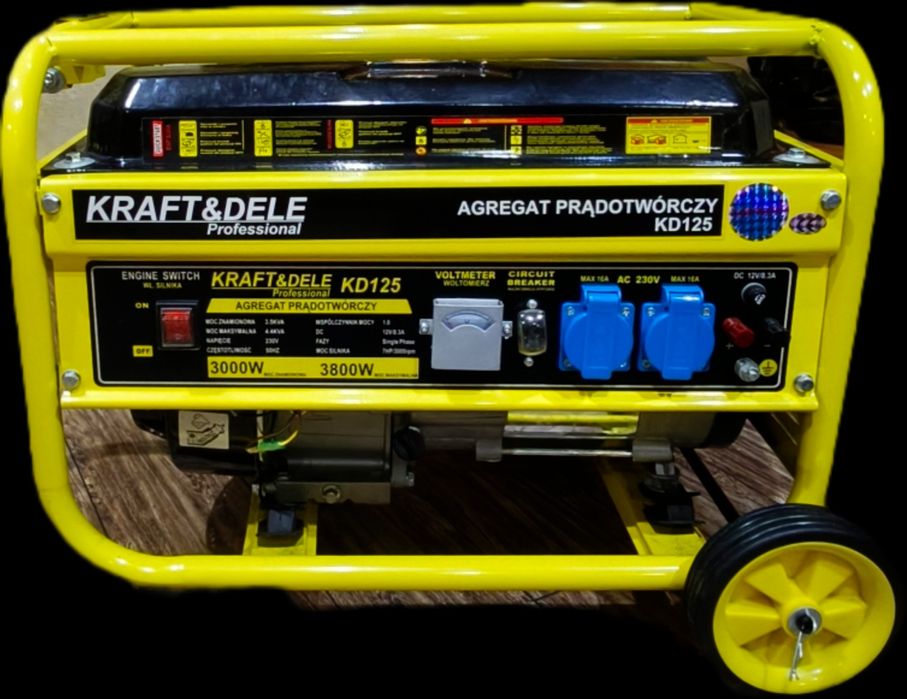 Бензиновий генератор KRAFT & DELE KD125 3.8kW однофазний із 4-тактним