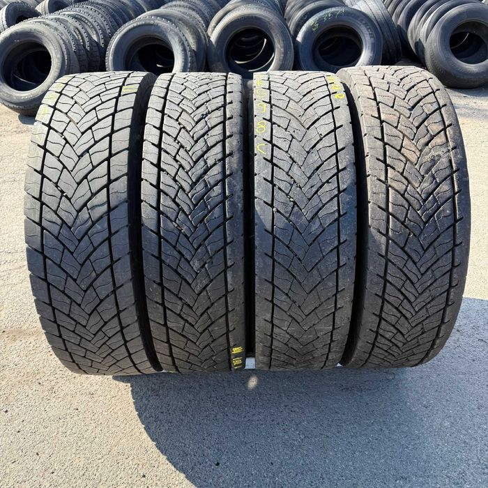Komplet 315/80R22.5 Goodyear KMAX D 16-19mm 2017 NAPĘD CIĘŻAROWE napędowe (TK598)