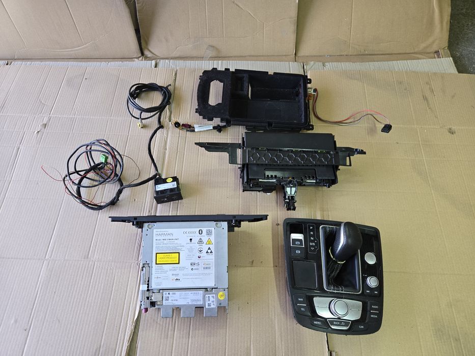 Nawigacja mib 2 wyswietlacz usb aux panel komplet audi a6 c7 lift