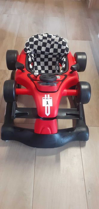 Chodzik jeździk pchacz czerwony Formuła 1 samochód  3 w 1