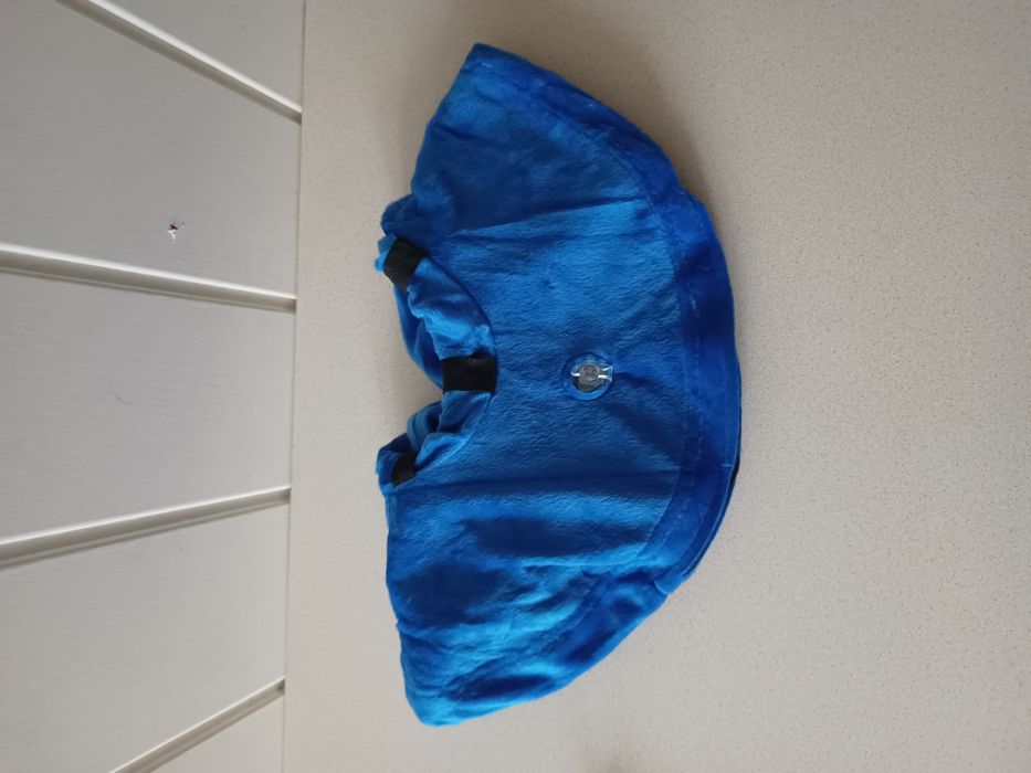 Niebieski kołnierz dmuchany pooperacyjny dla psa L