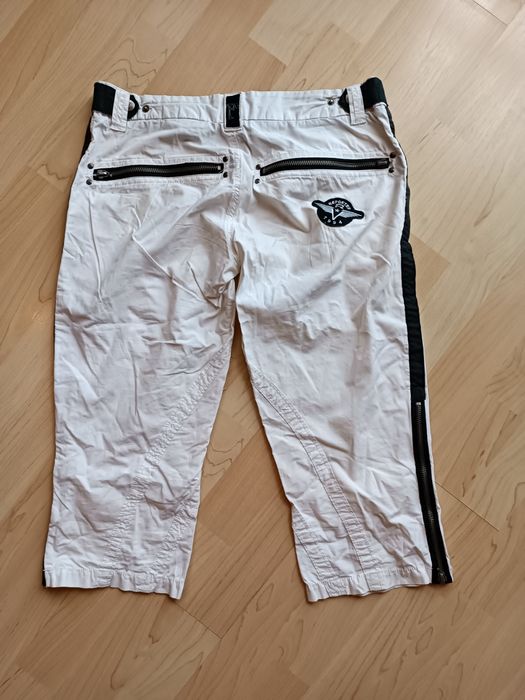 Spodenki do kolan. Terranova H&M rozm 36 S krata,białe