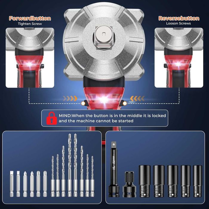 Chave de Impacto 3 em 1  1200 N·m