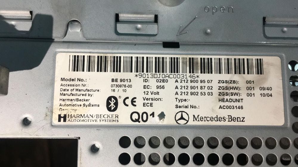 Rádio Mercedes E220 2011 Coupé W207 Ref.: A2129009507