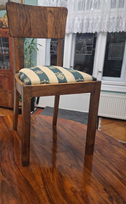 Stół art deco duży + 8 krzeseł